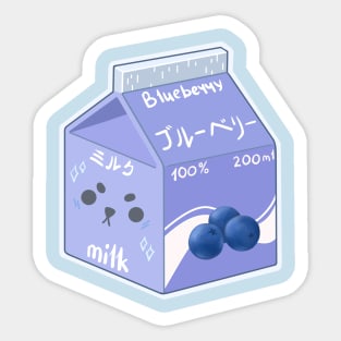 Blueberry milk Sticker